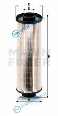 PU 855 x_фильтрующий элемент топлива!(бп)h=229.8 1x|Omn MAN TGA|NL263|313. D2866LF20-45|D2876 Neopl.