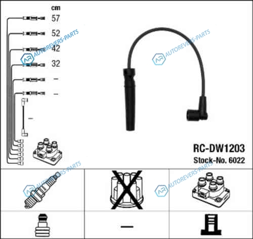 RC-DW 1203_к-кт проводов!| Chevrolet Lacetti 1.4|1.6 (DOHC) 05>