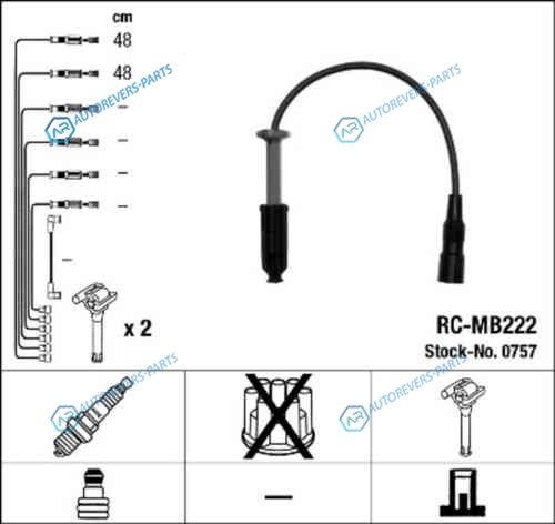 RC-MB 222_к-кт проводов!| MB W202 2.0-2.3 M111.945|944|961|974|975 95>