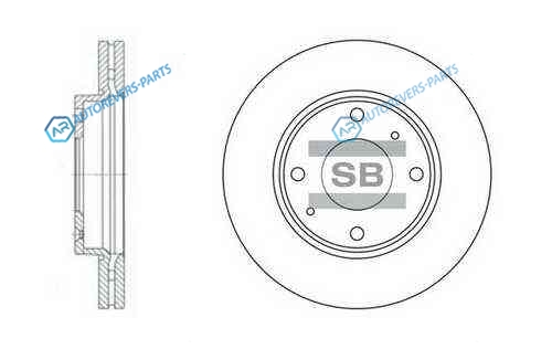 SD1016_диск тормозной передний!| Hyunday Elantra|Matrix 1.6|1.8|2.0i|1.5|2.0CRDi 00-06