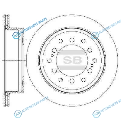SD4027_диск тормозной задний!| Lexus GX| Toyota Land Cruiser Prado 2.7-4.6i|D-4D 09>