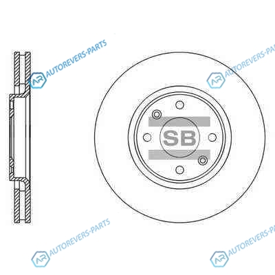 SD5003_диск тормозной передний!| Citroen Berlingo|C3|C4|C5|Xsara 1.4-2.0i|1.6|2.0HDi 02>