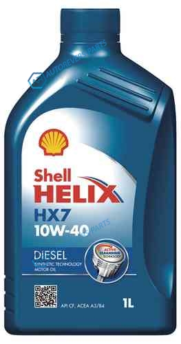SHELL 10W40 (1L) Helix Diesel HX7_масло мот.!|ACEA A3|B3|B4|API CF|MB 229.3|VW 505.00|Renault RN0710