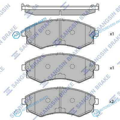 SP1054F_колодки дисковые пер.!| KIA Joice 2.0i 00>| Hyundai Matrix FC 1.6i|1.8i|1.5CDRi 01>