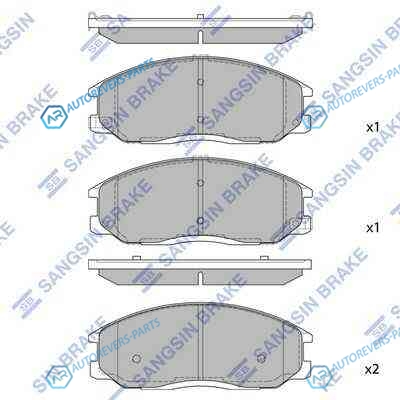SP1157SNS_[581012AA26] !колодки дисковые п.| Hyundai H1|Starex 2.5TCi|2.5CRDi 03-07