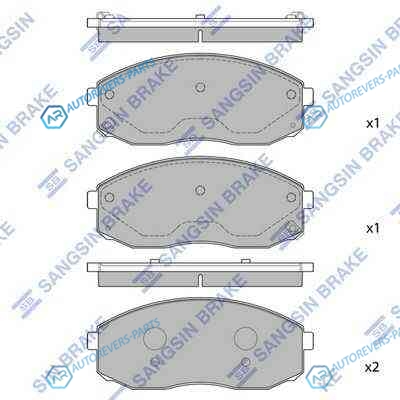 SP1176SNS_[581014EB00] !колодки дисковые п.| Kia Bongo III VAN 3.0D|3.6D 04>