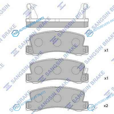 SP1208_колодки дисковые задние!| Toyota Celica 2.0 89-94|Camry 1.8-3.0 86-91