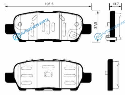 SP1250SNS_=876 21 !колодки дисковые з.| Infiniti EX35|G35| Nissan Altima 2.5|3.5|Sentra 07>