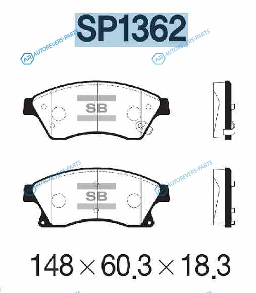 SP1362SNS_!колодки дисковые п.| Chevrolet Cruze|Orlando 1.4-2.0 09>
