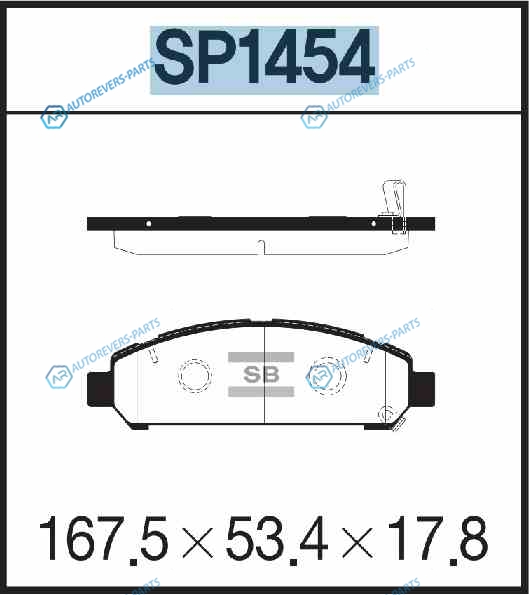 SP1454SNS_[044650T010] !колодки дисковые п.| Toyota Venza 09-11