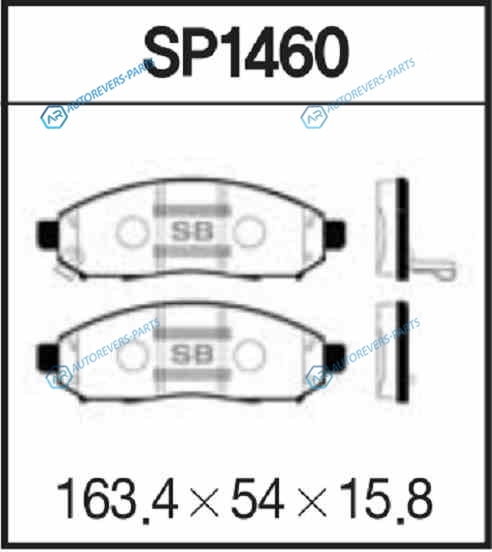 SP1460SNS_=GDB3404=1162 01 [41060EA025] !колодки дисковые п.| Nissan Pathfinder 2.5DCi 4WD 05>