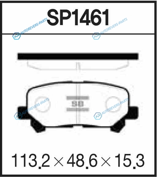 SP1461SNS_[43022STXA00] !колодки дисковые з.| Acura MDX|ZDX 07>| Honda Odyssey 11>|Pilot 09>