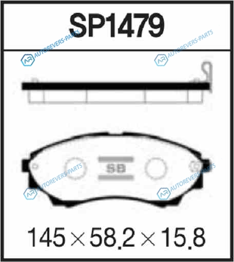 SP1479SNS_=GDB3403=1151 00 !колодки дисковые п.| Ford Ranger 2.5TDi| Mazda Serie B 2.5D|TD 02>