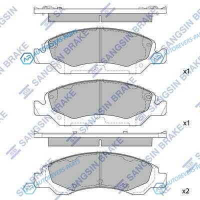 SP1561_колодки дисковые передние!| Chevrolet Tahoe| Cadillac Escalade| Ssung Yong Musso