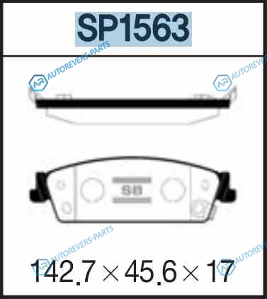 SP1563_колодки дисковые задние!| Cadillac Escalade| Chevrolet Avalanche|Silverado|Tahoe 07>