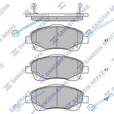 SP1576_колодки дисковые передние!| Toyota Avensis 1.6i-2.4D4-D 03>