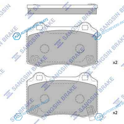 SP1587_колодки дисковые зад.!| Hyundai Entourage V6 3.8 07>