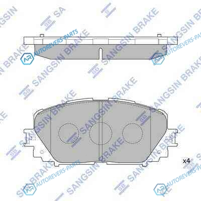 SP1588_колодки дисковые передние!| Toyota Yaris 1.0|1.3|1.4D-4D 06>
