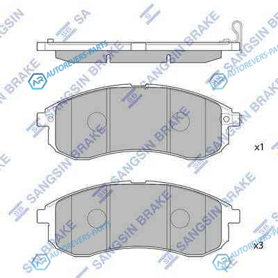 SP1602_колодки дисковые п.!| Mitsubishi L200 2.5TD 4WD 03>