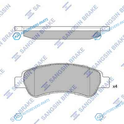 SP1727_колодки дисковые задние!| Citroen Jumper 2.2HDi 06>