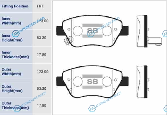 SP1810_колодки дисковые п.!|Opel Corsa 1.0-1.4|1.3CDTi 06>