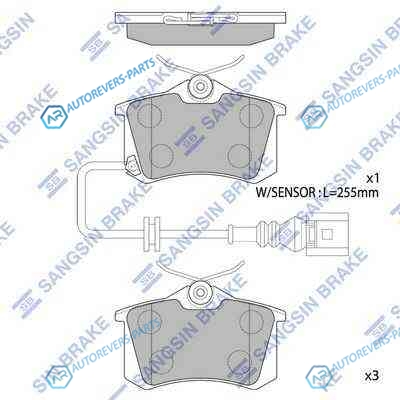 SP1870_колодки дисковые задние! | Seat Ibiza 02-10| VW Polo|Derby|Lupo 99-10