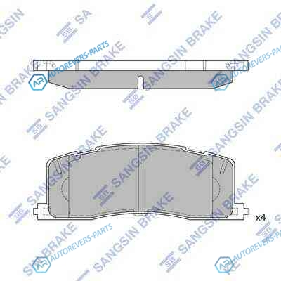 SP2036_колодки дисковые задние!| Toyota Previa 2.4i & 4WD 90-00