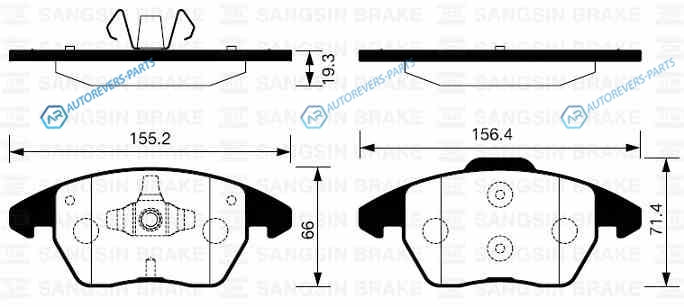 SP2098SNS_колодки дисковые передние!| Audi A3| VW Golf V 1.4-2.0TD 03>