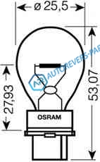 3156_лампа ORIGINAL LINE! 1шт. (P27W) 12V 27W W2.5x16d качество ориг. з|ч (ОЕМ)|