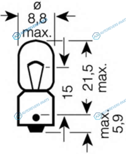 3893-02B_к-кт ламп ORIGINAL LINE! 2шт. (T4W) 12V 4W BA9s качество ориг. з|ч (ОЕМ)|