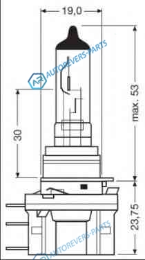 64176_лампа ORIGINAL LINE! 1шт. (H15) 12V 15|55W PGJ23t-1 качество ориг. з|ч (ОЕМ)|
