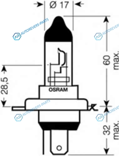 64193-01B_лампа ORIGINAL LINE! 1шт. (H4) 12V 60|55W P43t качество ориг. з|ч (ОЕМ)|