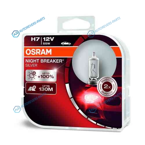64210NBS-HCB_к-кт ламп NIGHT BREAKER SILVER! 2шт. (H7) 12V 55W PX26d +100% света|