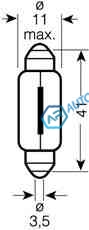 6429_лампа ORIGINAL LINE! 1шт. (C5W) 24V 10W SV8.5-8 L=41 mm качество ориг. з|ч (ОЕМ)|