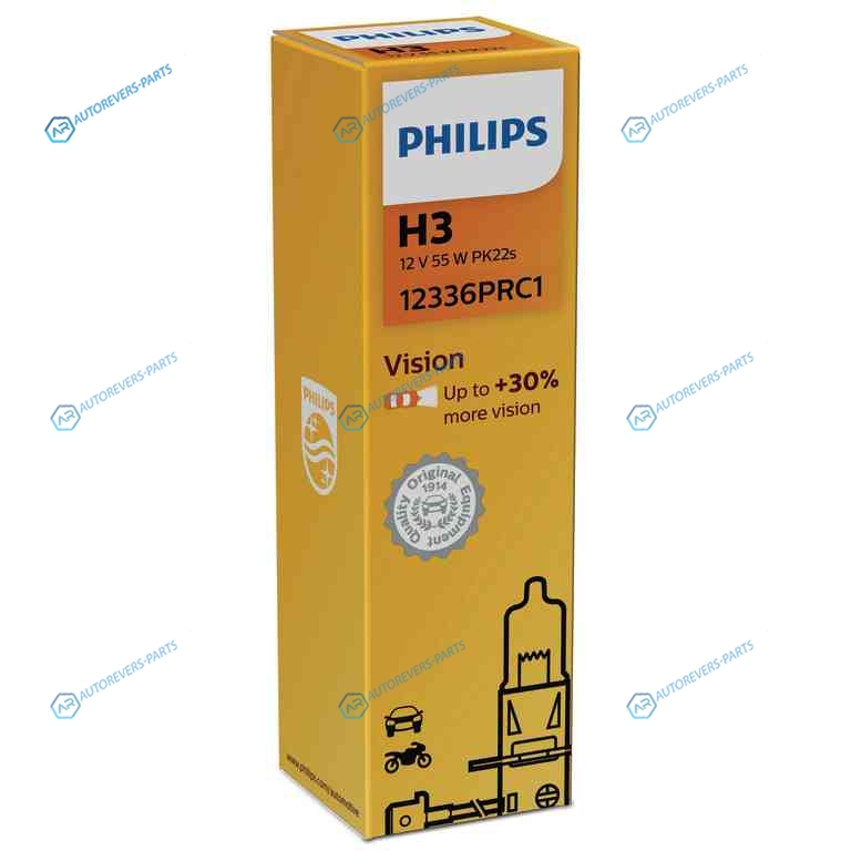 12336PRC1_лампа! (H3) 55W 12V PK22S галогенная Premium|