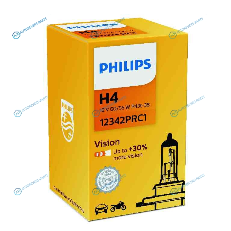 12342PRC1_лампа! (H4) 60|55W 12V P43T-38 галогенная Premium|