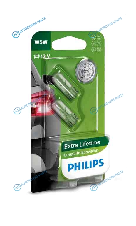 12961LLECOB2_к-кт ламп! 5W 12V W2.1X9.5D перед. габарит|стекл.цоколь EcoVision (2шт. в блистере)|