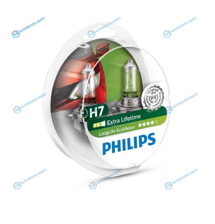 12972LLECOS2_лампа! (H7) 55W 12V PX26D галогенная увеличенный срок службы LongLife EcoVision|