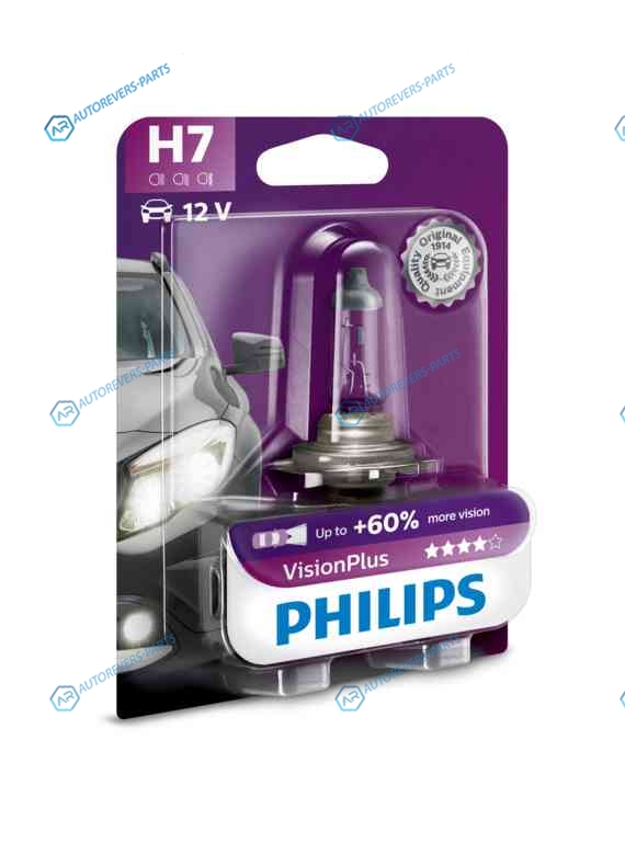 12972VPB1_лампа! (H7) 55W 12V PX26D галогенная в блистере VisionPlus|
