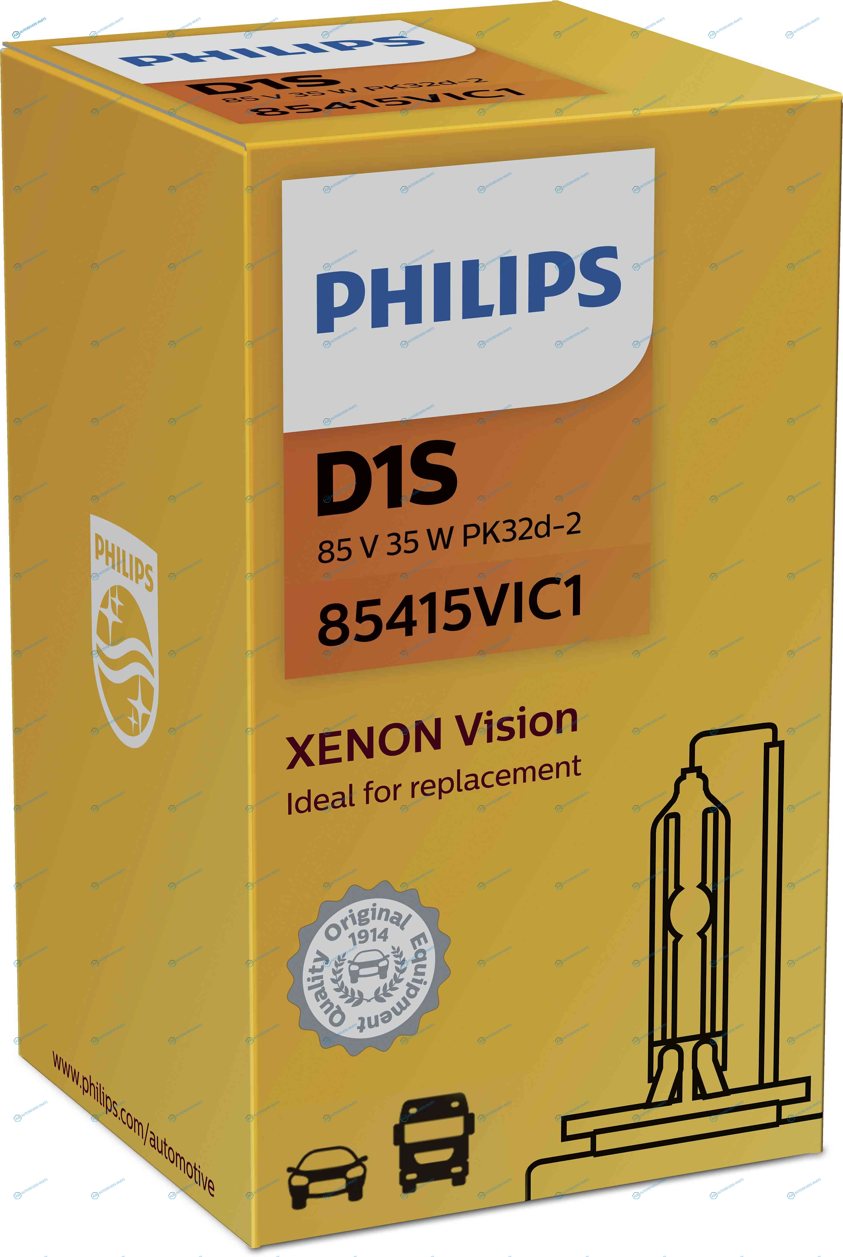 85415VIC1_лампа! XENON (D1S) 35W 12V PK32d-2 L=83 d=9 Vision|