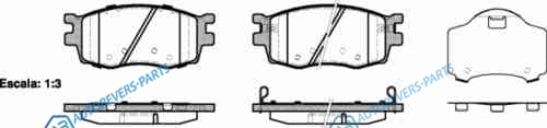1208 02_=FDB1955 [581011GE00] !колодки дисковые п.| Kia Rio II 1.4i|1.6i 16V|1.5CRDi 05>