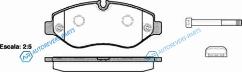 1245 00_колодки дисковые !перед. |MB Sprinter 209CDi-324CDi| VW Crafter 30|35 2.5TDi 06>