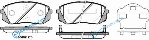 1302 02_[581011DE00] !колодки дисковые п.| Kia Carens 2.0CVVTi|2.0CRDi 06>