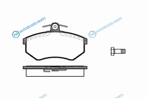 134 00_=FDB211=571357B !колодки дисковые п.| Audi 80 1.6-1.9D 86-91| VW Golf II 1.8GTi 88-91