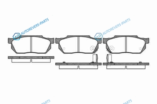 193 02_=FO447581=D5019M-01=204 002-SX !колодки дисковые п.| Honda Civic 1.3-1.6 87-91|1.3 16V 91-95
