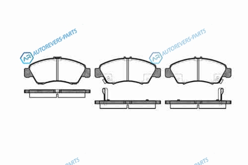 419 02_=FDB777=572324B !колодки дисковые п.| Honda Civic 1.3i-1.6i &16V 91-01