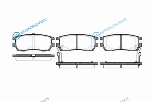 405 02_=FO482181=D6054M-01 !колодки дисковые з.| Mitsubishi Pajero 2.4-2.8TD 90-94|Space Gear 95>