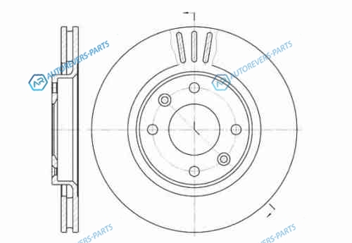 6603.10_диск тормозной передний!| Citroen C3|Xsara|Peugeot 206 1.1-2.0HDi 96>