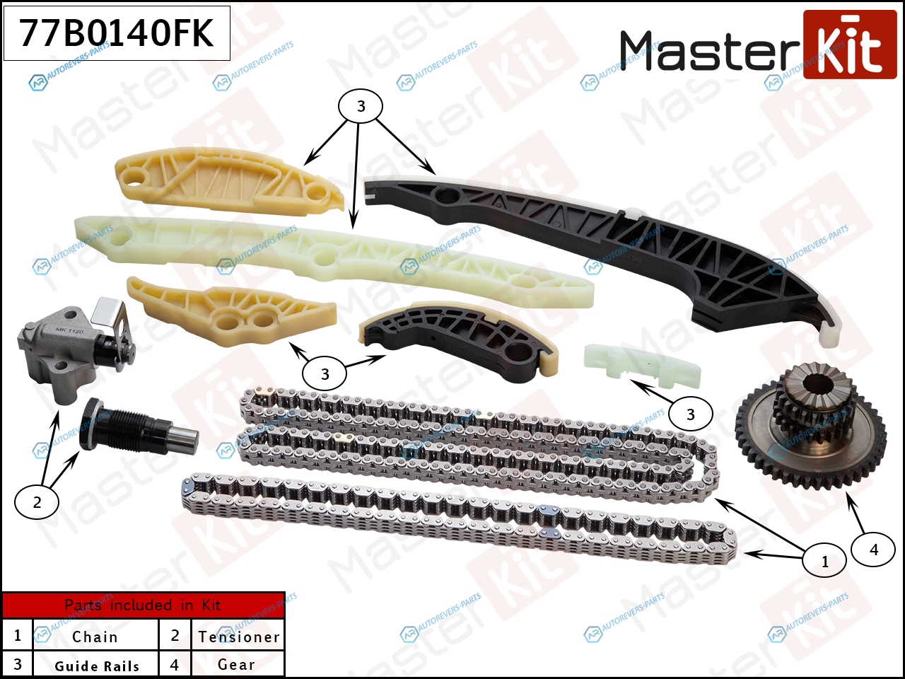 77B0140FK Комплект цепи ГРМ VAG CJXC 77B0140FK